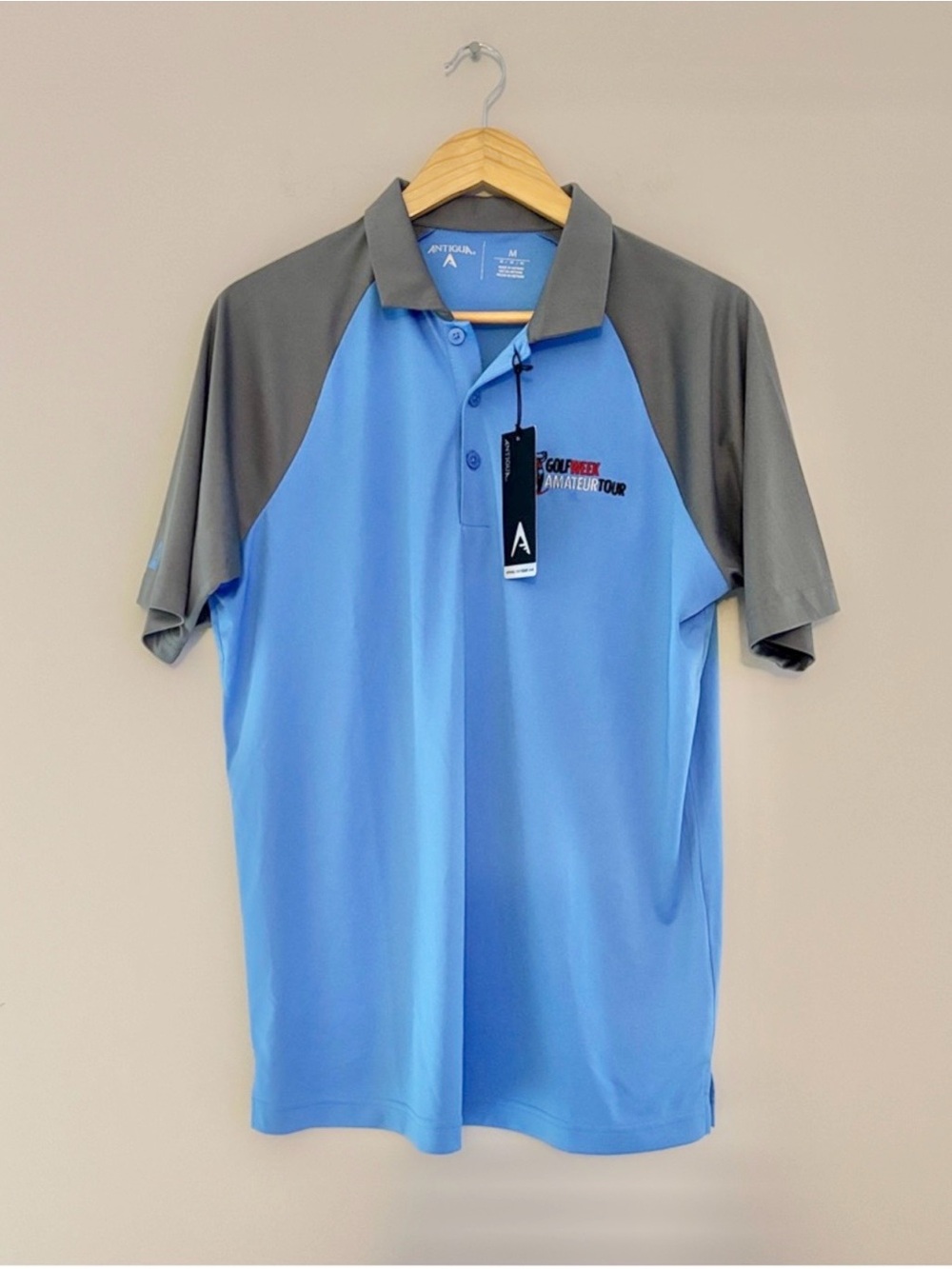 Antigua GolfWeek Amateur Tour Polo Shirt Men’s Performance Golf Polo Size M